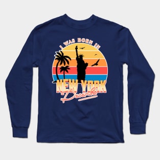 December was born in new york retro Long Sleeve T-Shirt